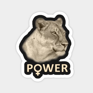 Female Power Lioness Close-up Inspirational Magnet