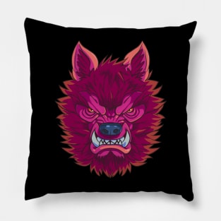 Werewolf Happy Halloween Wolfman Scary Monster Face Pillow