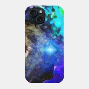 Vivid universe in woman head Phone Case