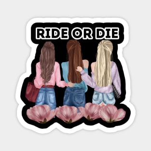 Girlfriends Cartoon - Ride or die Magnet