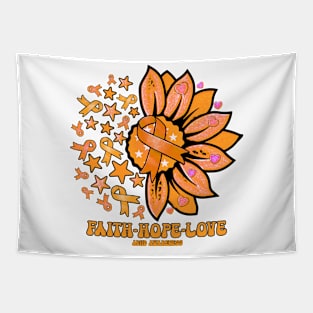 ADHD Awareness Awareness - Faith love hope sunflower ribbon Tapestry