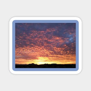 Fiery sunset sky Magnet