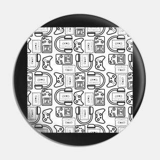 Black And White Gaming Patterns Pin