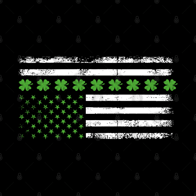 USA Flag Saint Patricks Day Style by Vooble