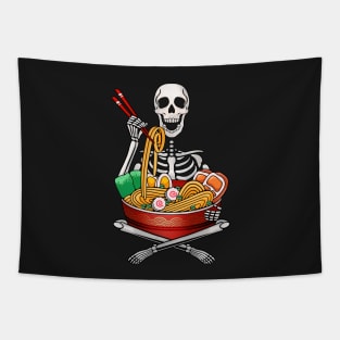 Skeleton  Anime Japanese Food Ramen Lovers Tapestry