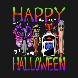 Happy Halloween Art Supplies with Costumes 2 T-Shirt