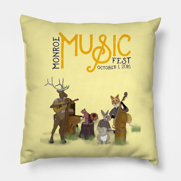 Monroe MusicFest2016 Pillow by MadeByMystie