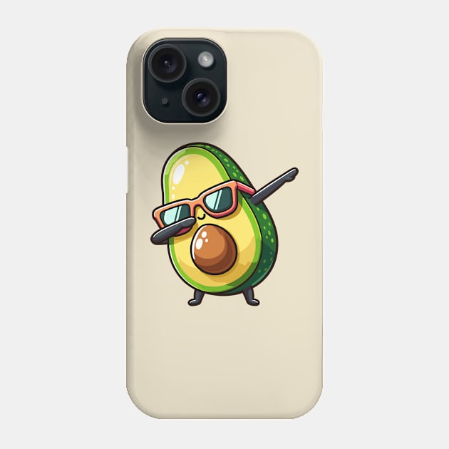 Cool Avocado Dab Phone Case by Muslimory