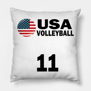 USA Volleyball #11 T-shirt Design Pillow