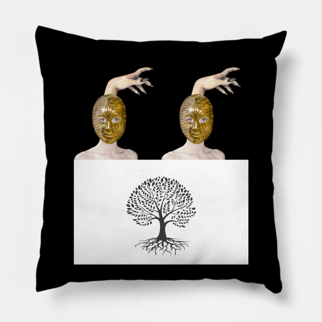 WITCHES' TREE - Halloween Witch Hand | Halloween Witches | Witch Mask | Halloween Costume Pillow by Cosmic Story Designer