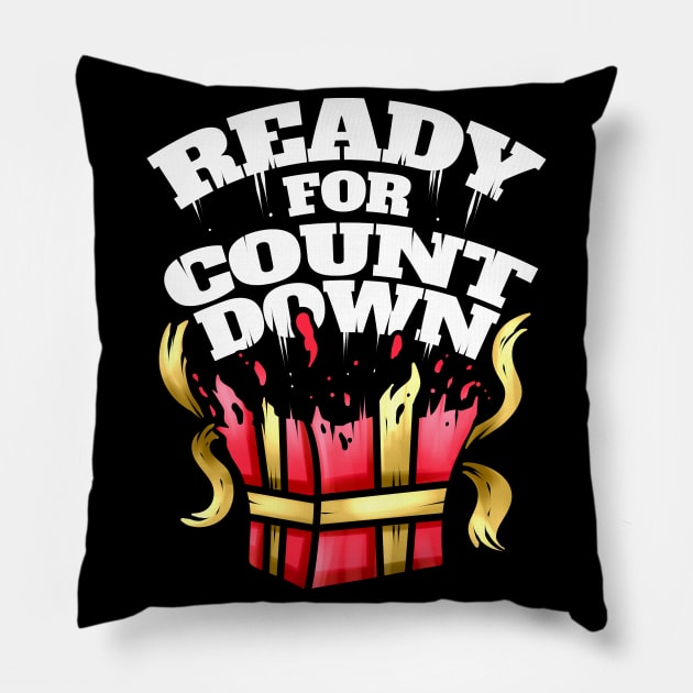 Ready For Countdown Present Opening On Christmas Pillow by SinBle