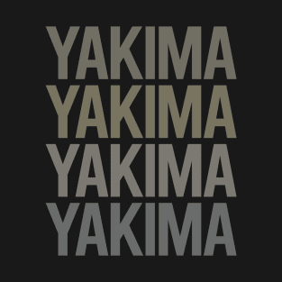 Gray Text Art Yakima T-Shirt