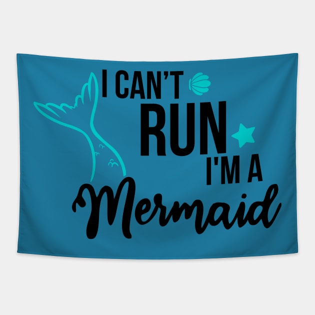 I can't run I'm a Mermaid Tapestry by AltIllustration