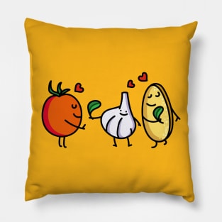 Funny Bruschetta Friends (b) Pillow