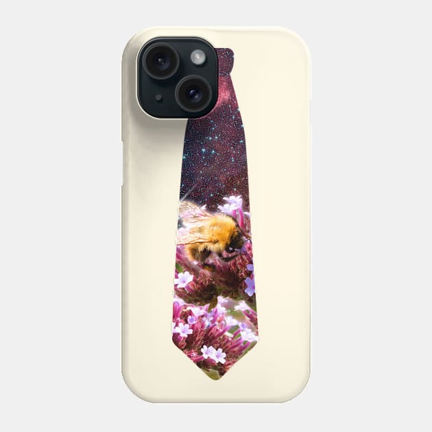 Tie - Space bee Phone Case by helengarvey