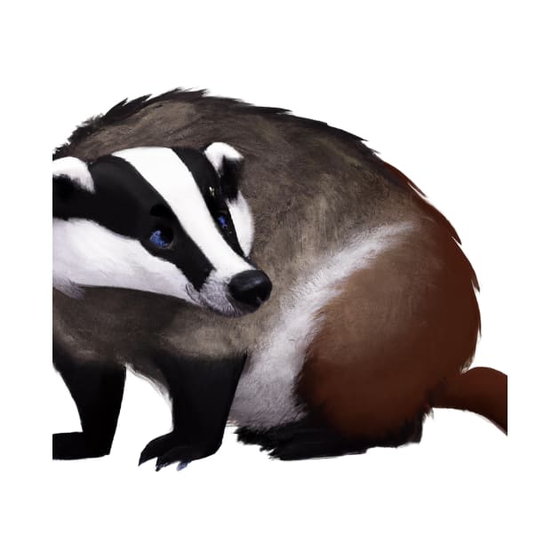 Cute Badger Drawing by Play Zoo