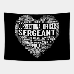 Correctional Officer Sergeant Heart Tapestry