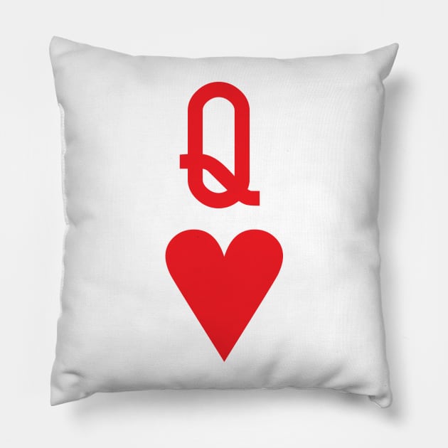 Queen of Hearts Pillow by Wright Art