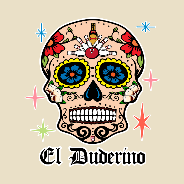 El Duderino Sugar Skull by BoxDugArt