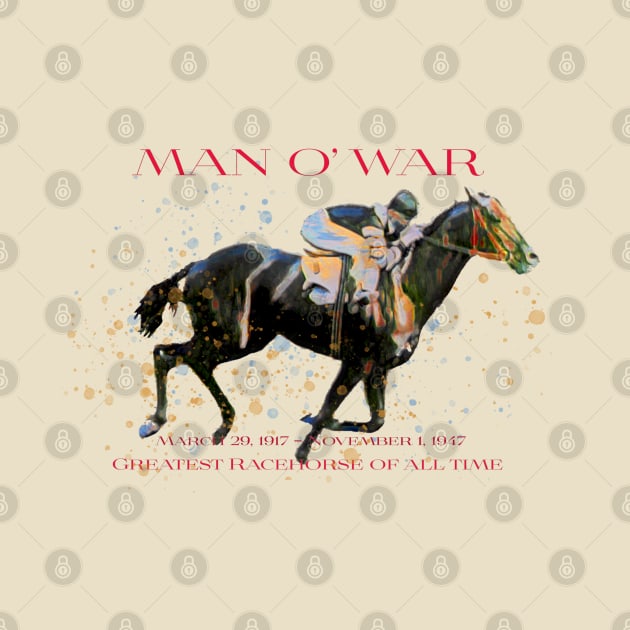 Man O' War - Greatest Racehorse of All Time design by Ginny Luttrell