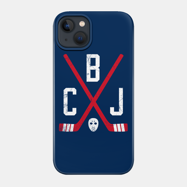 CBJ Retro Sticks - Navy - Blue Jackets - Phone Case