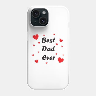 Best dad ever heart doodle hand drawn design Phone Case