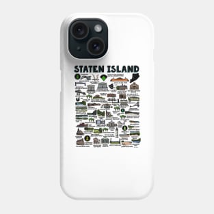 Staten Island Map Art Phone Case