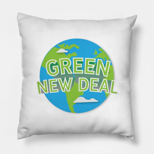 Green New Deal Pillow by yayo99