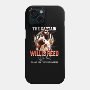 Willis Reed The Captain Basketball Legend Signature Vintage Retro 80s 90s Bootleg Rap Style Phone Case