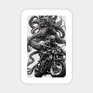 Motorcycle and Kraken Magnet