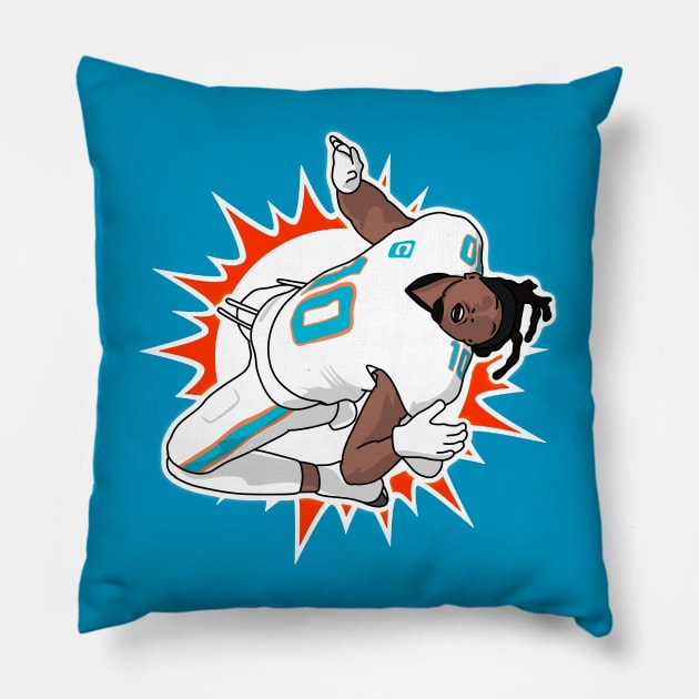 the backflip hill and miami Pillow by rsclvisual