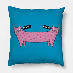 Push Me Pull Me Cat Pillow