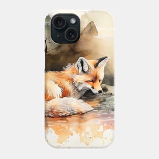 Cute Watercolor Fox Phone Case