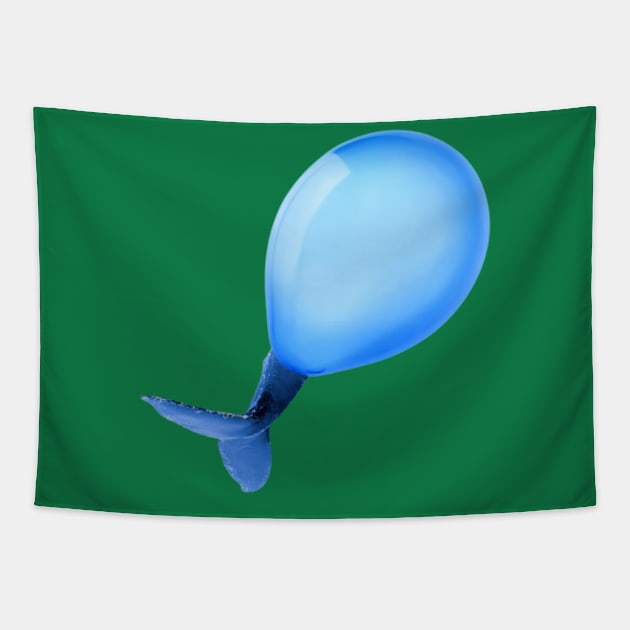 Whale Balloon Design Tapestry by DashaSliva