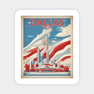Dallas Texas United States of America Tourism Vintage Magnet