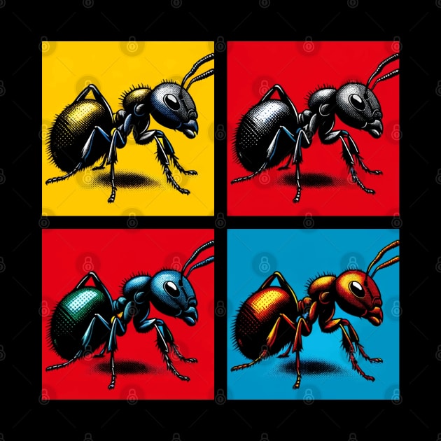 Pop Black Wood Ants Art - Cool Insect by PawPopArt