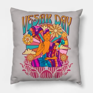 Vesak Day Buddhist Festivals for Buddha Purnima Day Buddhism Pillow