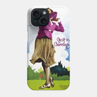 Vintage Travel Poster Germany - Golf in Germany Phone Case