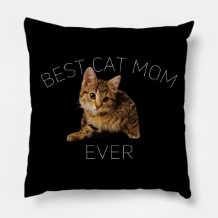 Best Cat Mom Ever, Cat Lover Cute Pillow