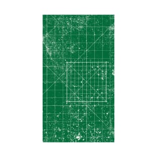 Geometric Shapes Cutting Mat Grids Grunge T-Shirt