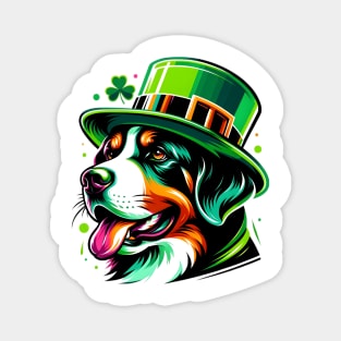 Greater Swiss Mountain Dog Celebrates Saint Patrick's Magnet