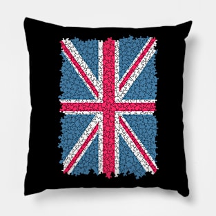 Union Jack Flag United Kingdom Great Britain Jigsaw Puzzle Pillow