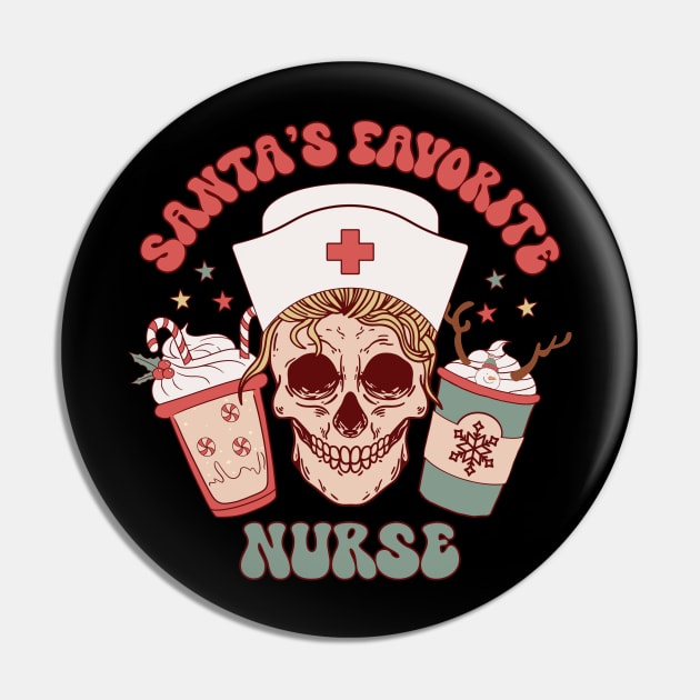 Santa's Favorite Nurse Pin by MZeeDesigns