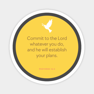 Proverbs 16:3 - Commit to the Lord Magnet