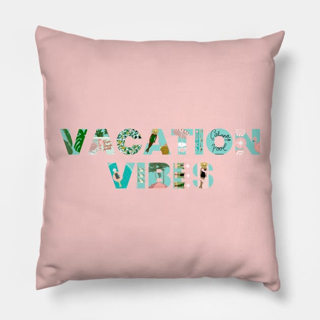 Vacation Vibes Pillow by jenblove