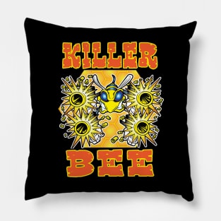 Killer Bee with Guns Pillow