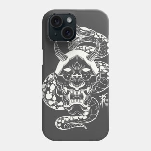 White hannya snake Phone Case