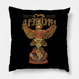 Antique Muay Thai The Golden Garuda Pillow