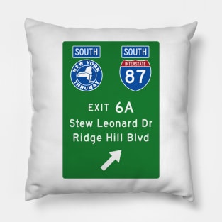 New York Thruway Southbound Exit 6A: Stew Leonard Drive Pillow