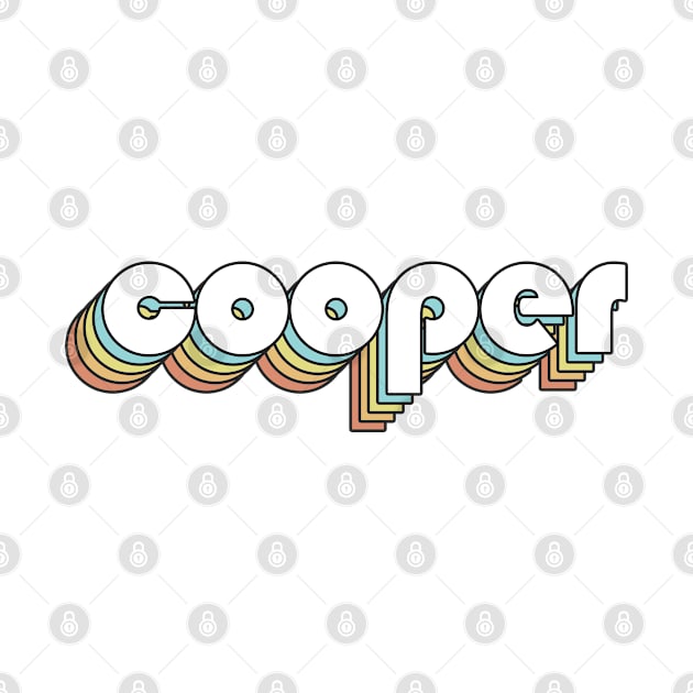 Cooper - Retro Rainbow Typography Faded Style by Paxnotods